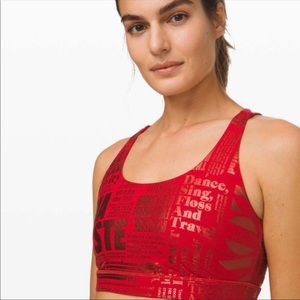 Lululemon RED 20 yr Anniversary Energy Sports Bra